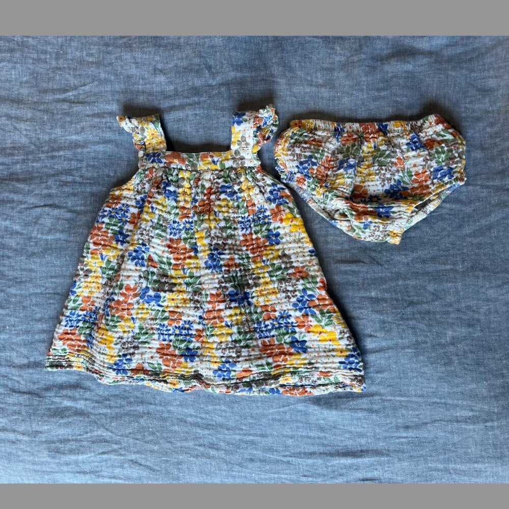 Angel Dear Floral Muslin Sundress and Diaper Cover
